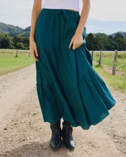 Bottoms*Mooloola Dawn Maxi Skirt Emerald