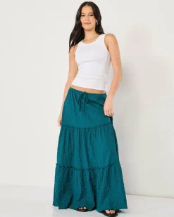 Bottoms*Mooloola Dawn Maxi Skirt Emerald