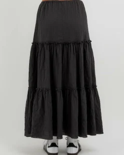 Bottoms*Mooloola Dawn Maxi Skirt Charcoal