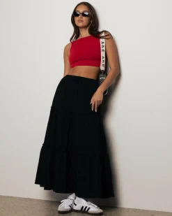 Bottoms*Mooloola Dawn Maxi Skirt Black