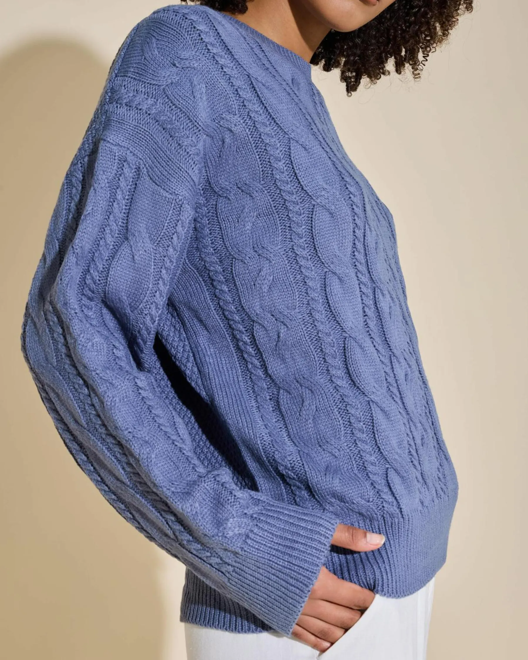 Knitwear|Jumpers & Hoodies*Into Fashions Dawson Knit Jumper Grey Blue