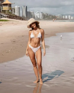 Bikinis*Topanga Dawson Triangle Bikini Top Creamy/taupe