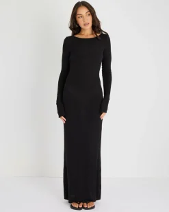 Knitwear|Dresses*Mooloola Day Dream Maxi Dress Black