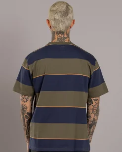 Tops & T-Shirts*RVCA Dayshift Stripe T-Shirt Moody Blue