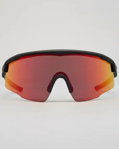 Sunglasses*Liive Dealer Sunglasses Mirror Matte Black Red