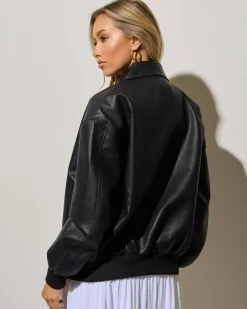 Discount Dean Faux Leather Jacket Women Jackets & Coats