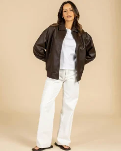 Clearance Dean Faux Leather Jacket Women Jackets & Coats