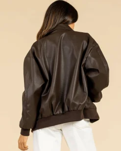 Clearance Dean Faux Leather Jacket Women Jackets & Coats
