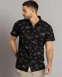 Tops & T-Shirts*Salty Life Deepwater Short Sleeve Shirt Black/tan