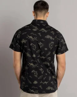Tops & T-Shirts*Salty Life Deepwater Short Sleeve Shirt Black/tan