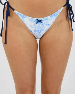 Bikinis*Kaiami Deja Classic Tie Bikini Bottom White/blue