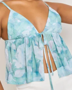 Tops*Ava And Ever Delilah Top Green
