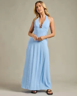 Discount Dena Hawaii Maxi Dress Women Linen Blend|Dresses