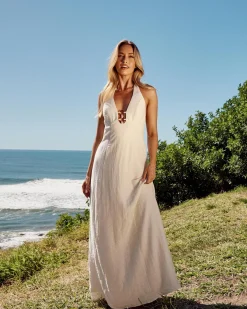 Dena Hawaii Maxi Dress Women Linen Blend|Dresses