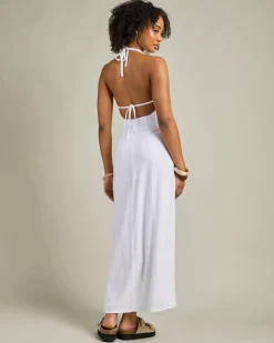 Dresses|Linen Blend*Mooloola Dena Hawaii Maxi Dress White