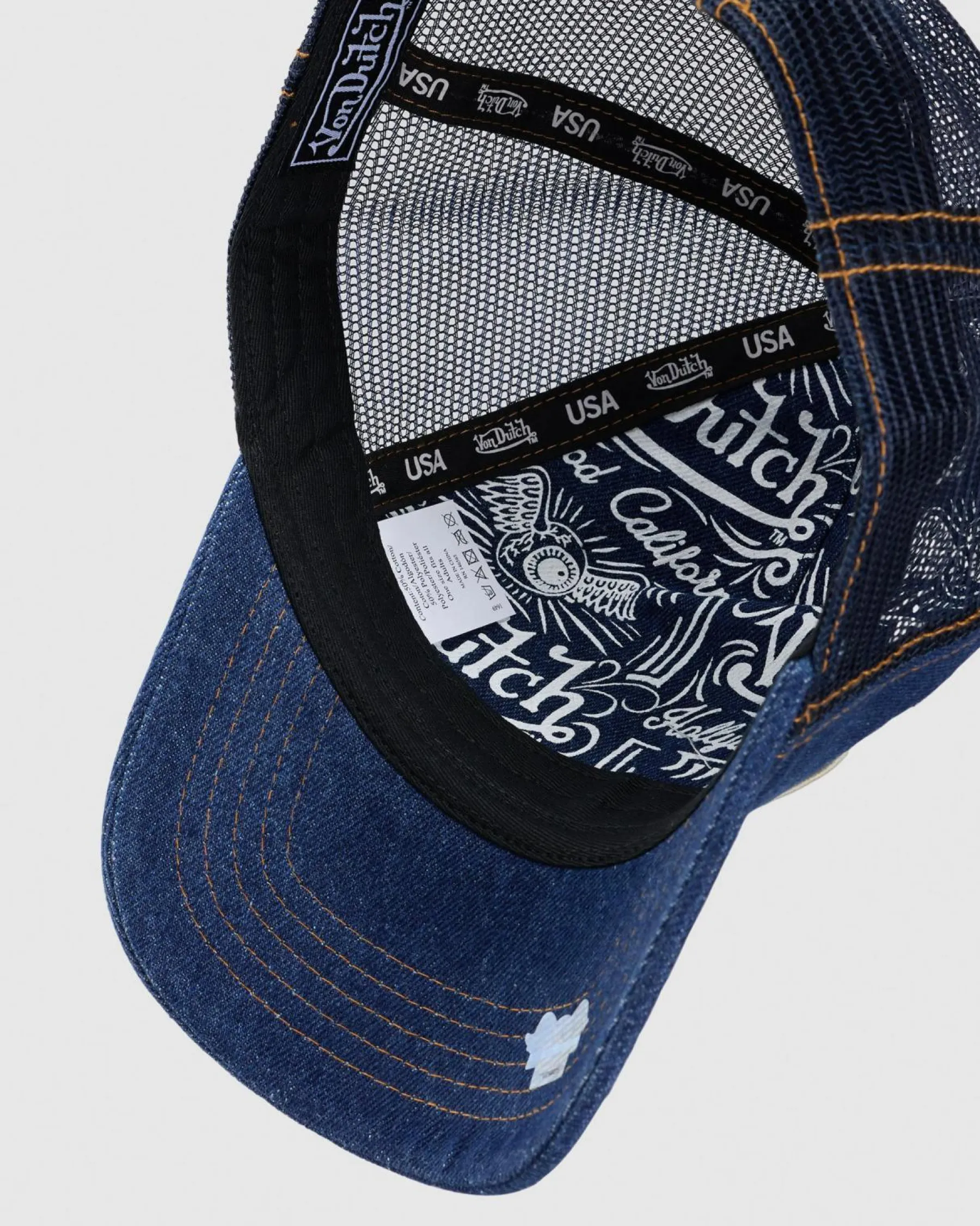 Headwear*Von Dutch Throwback Trucker Cap Denim