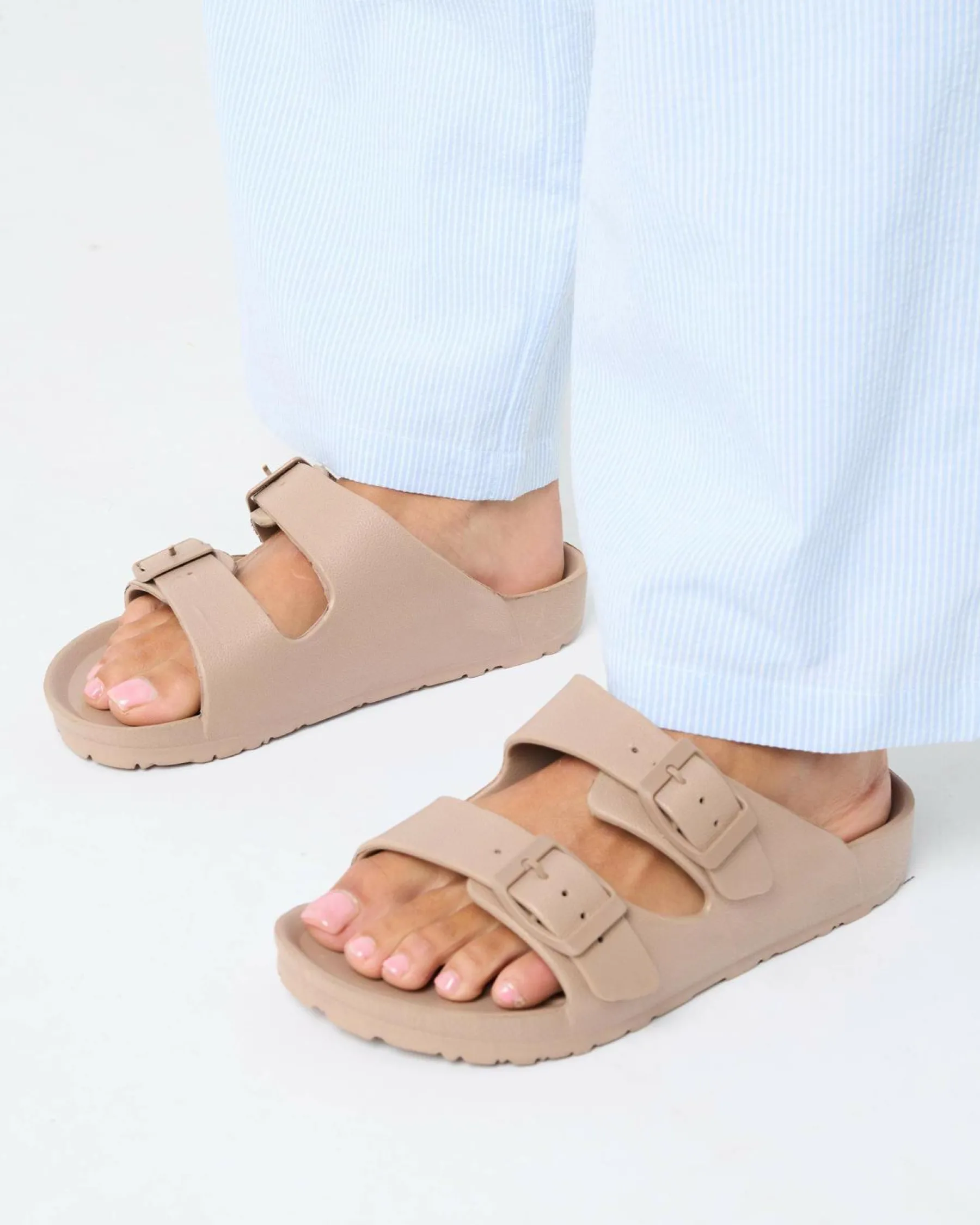 Slides*Ava And Ever Denver Slide Sandals Mocha