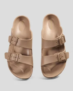 Slides*Ava And Ever Denver Slide Sandals Mocha