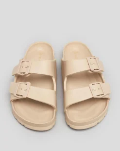 Slides*Ava And Ever Denver Slide Sandals Almond