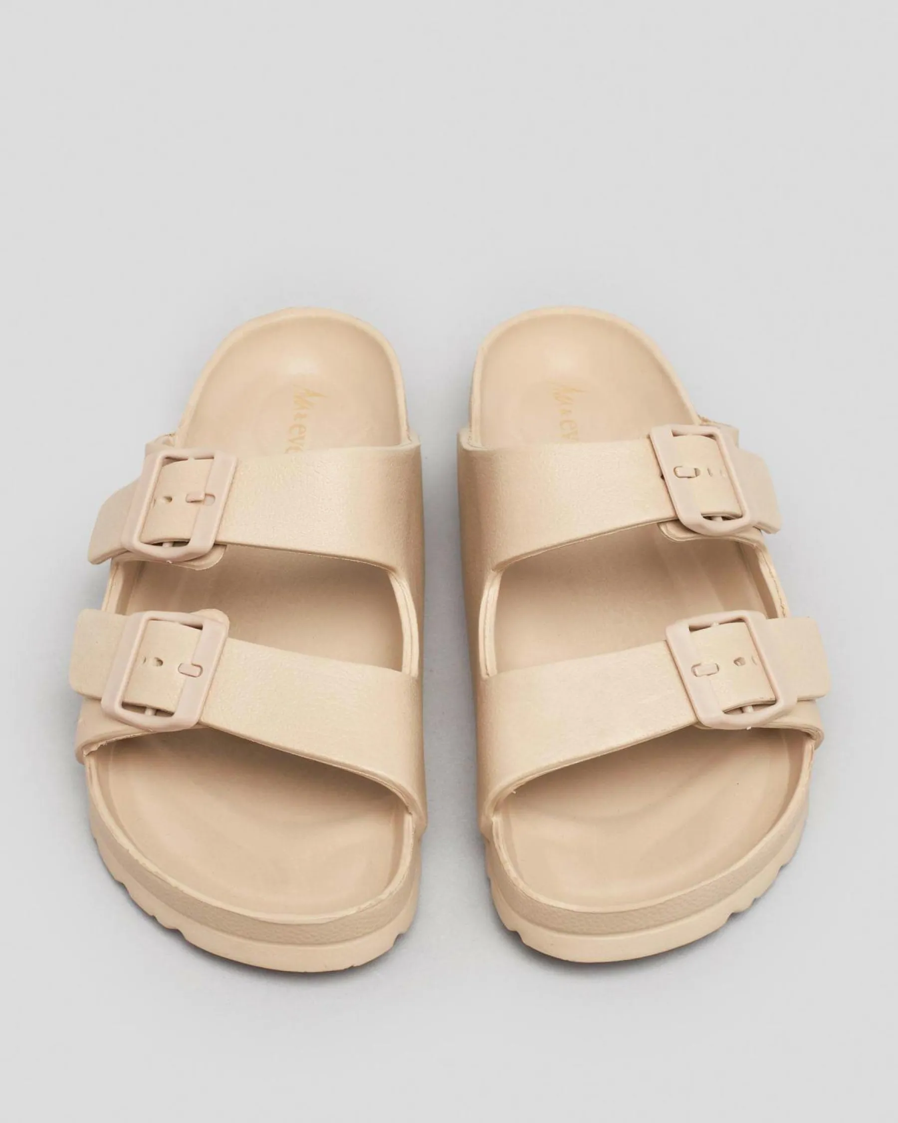 Slides*Ava And Ever Denver Slide Sandals Almond