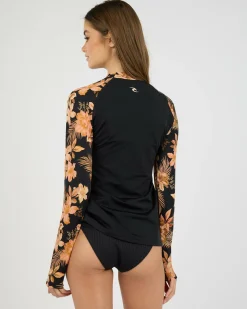 Rash Vests*Rip Curl Desert Dreams UPF Long Sleeve Rash Vest Black