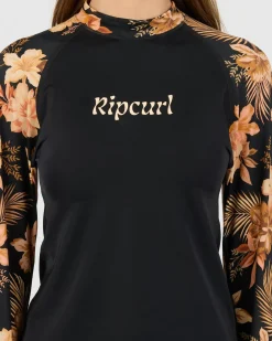 Rash Vests*Rip Curl Desert Dreams UPF Long Sleeve Rash Vest Black