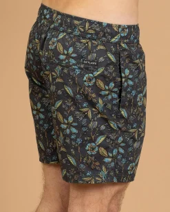 Board Shorts|Shorts & Bottoms*Skylark Dewfall Elastic Waist Shorts Slate Blue