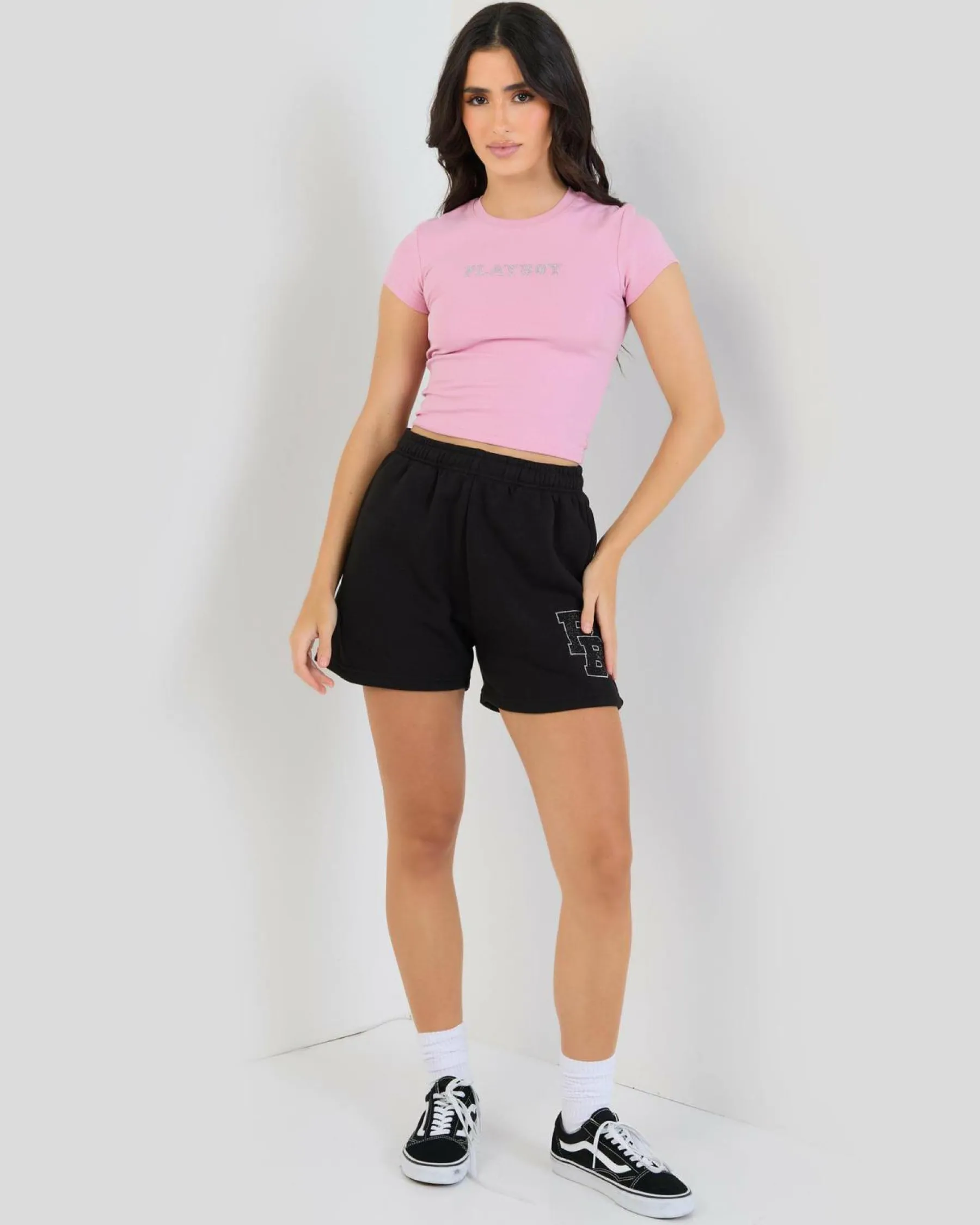 Clearance Diamante` Baby Tee Women Tops