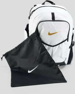 Bags*Nike Diamond Bat Pack Select Backpack Summit White/black/metallic Gold