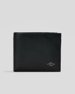 Wallets*Rip Curl Diamond RFID 2 in 1 Leather Wallet Black