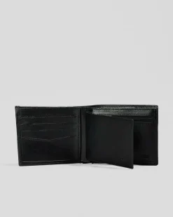 Wallets*Rip Curl Diamond RFID 2 in 1 Leather Wallet Black