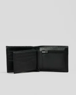 Wallets*Rip Curl Diamond RFID 2 in 1 Leather Wallet Black