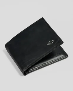 Wallets*Rip Curl Diamond RFID 2 in 1 Leather Wallet Black