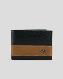 Wallets*Rip Curl Diamond RFID Slim Leather Wallet Black