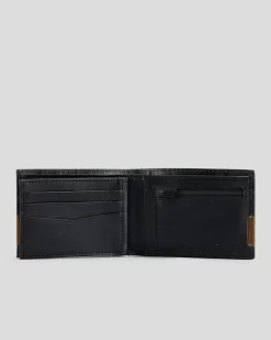 Wallets*Rip Curl Diamond RFID Slim Leather Wallet Black