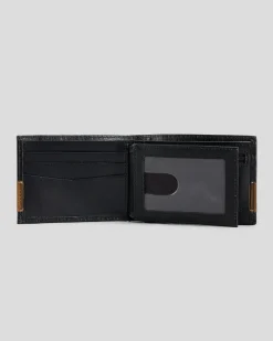 Wallets*Rip Curl Diamond RFID Slim Leather Wallet Black