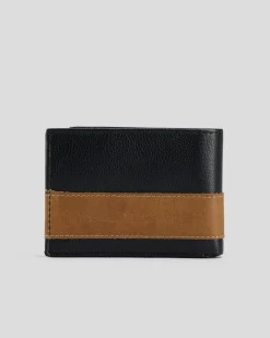 Wallets*Rip Curl Diamond RFID Slim Leather Wallet Black