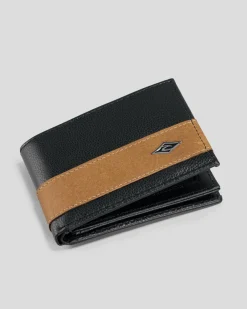 Wallets*Rip Curl Diamond RFID Slim Leather Wallet Black