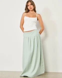Bottoms*Mooloola Dianne Maxi Skirt Sage
