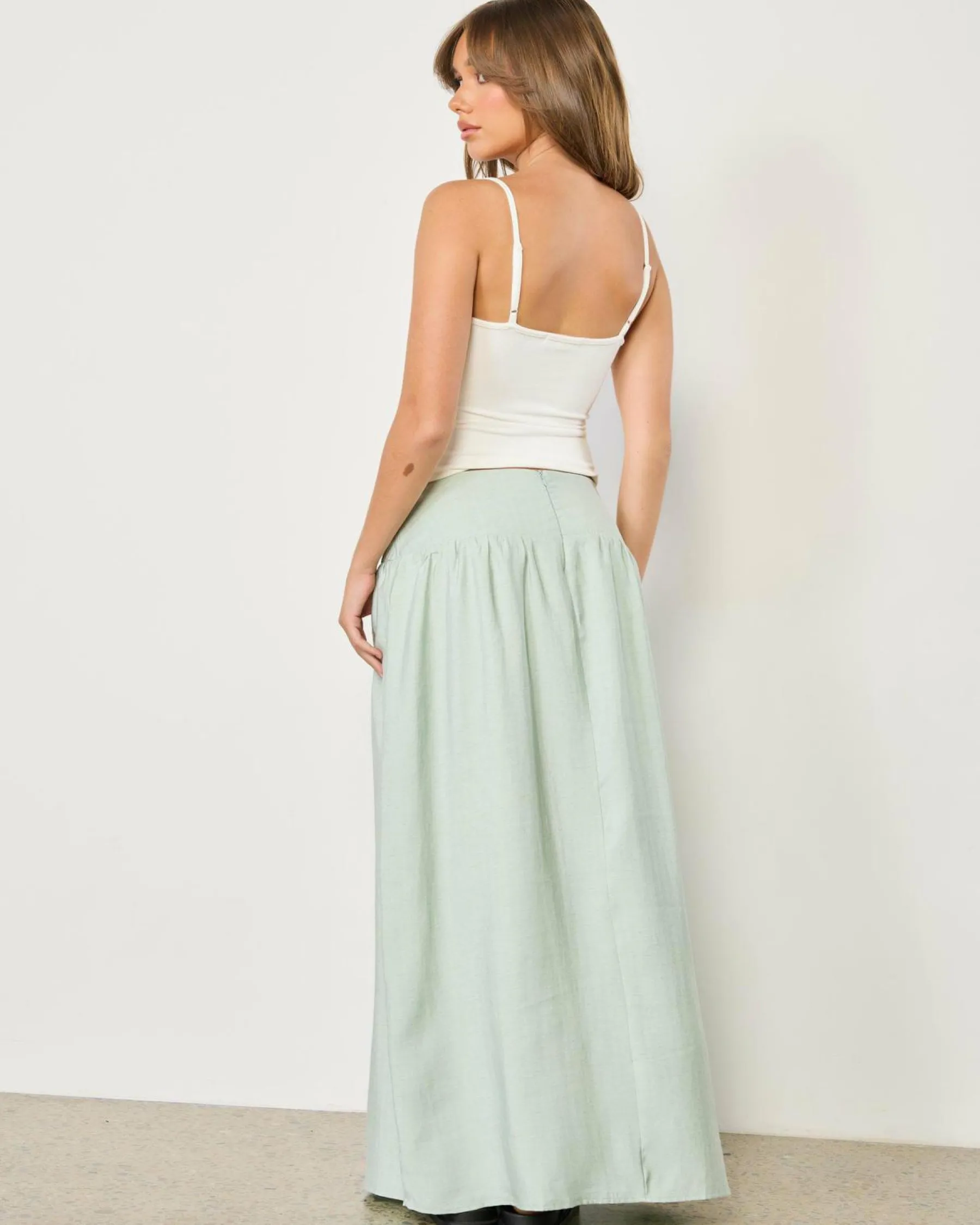 Bottoms*Mooloola Dianne Maxi Skirt Sage