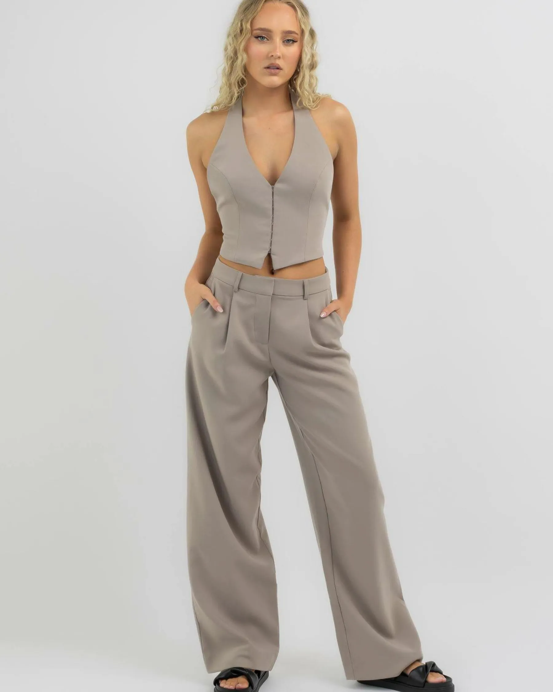 Sets|Bottoms*Ava And Ever Dicaprio Pants Taupe