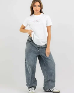 Tops*Calvin Klein Diffused Monologo Regular T-Shirt Bright White