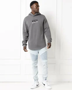 Discount Dilluted Dual Curved Hoodie Hoodies & Sweatshirts