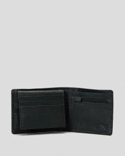 Wallets*Billabong Dimension 2In1 Leather Wallet Black