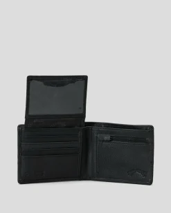 Wallets*Billabong Dimension 2In1 Leather Wallet Black