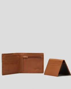 Wallets*Billabong Dimension 2In1 Leather Wallet Tan