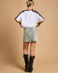 Denim|Bottoms*Rusty Dirty Mavericks Denim Mini Skirt Dirty Dawg