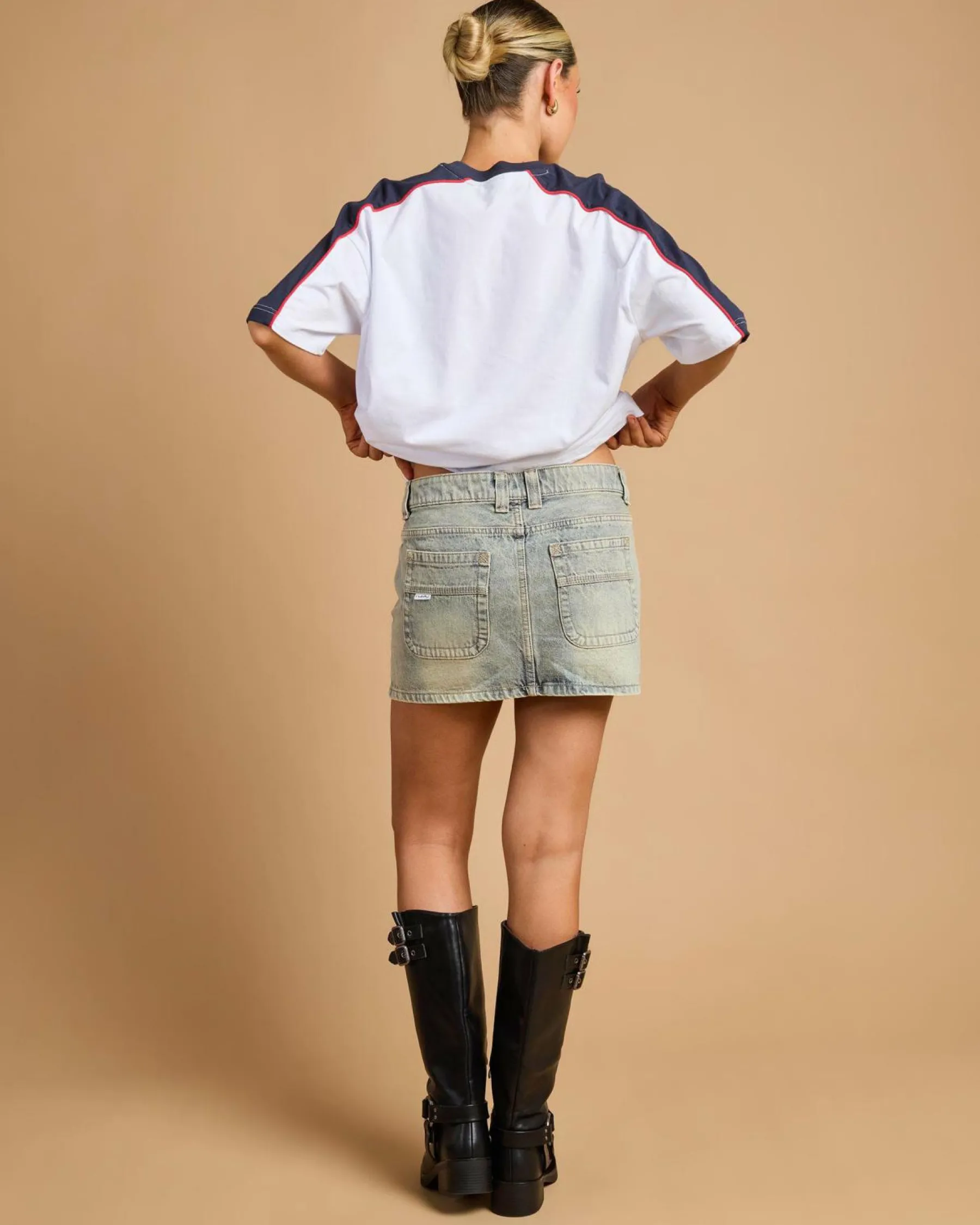 Denim|Bottoms*Rusty Dirty Mavericks Denim Mini Skirt Dirty Dawg