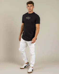 Tops & T-Shirts*Kiss Chacey Division Dual Curved T-Shirt Jet Black