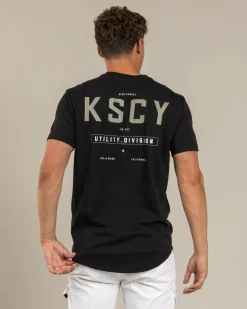 Tops & T-Shirts*Kiss Chacey Division Dual Curved T-Shirt Jet Black